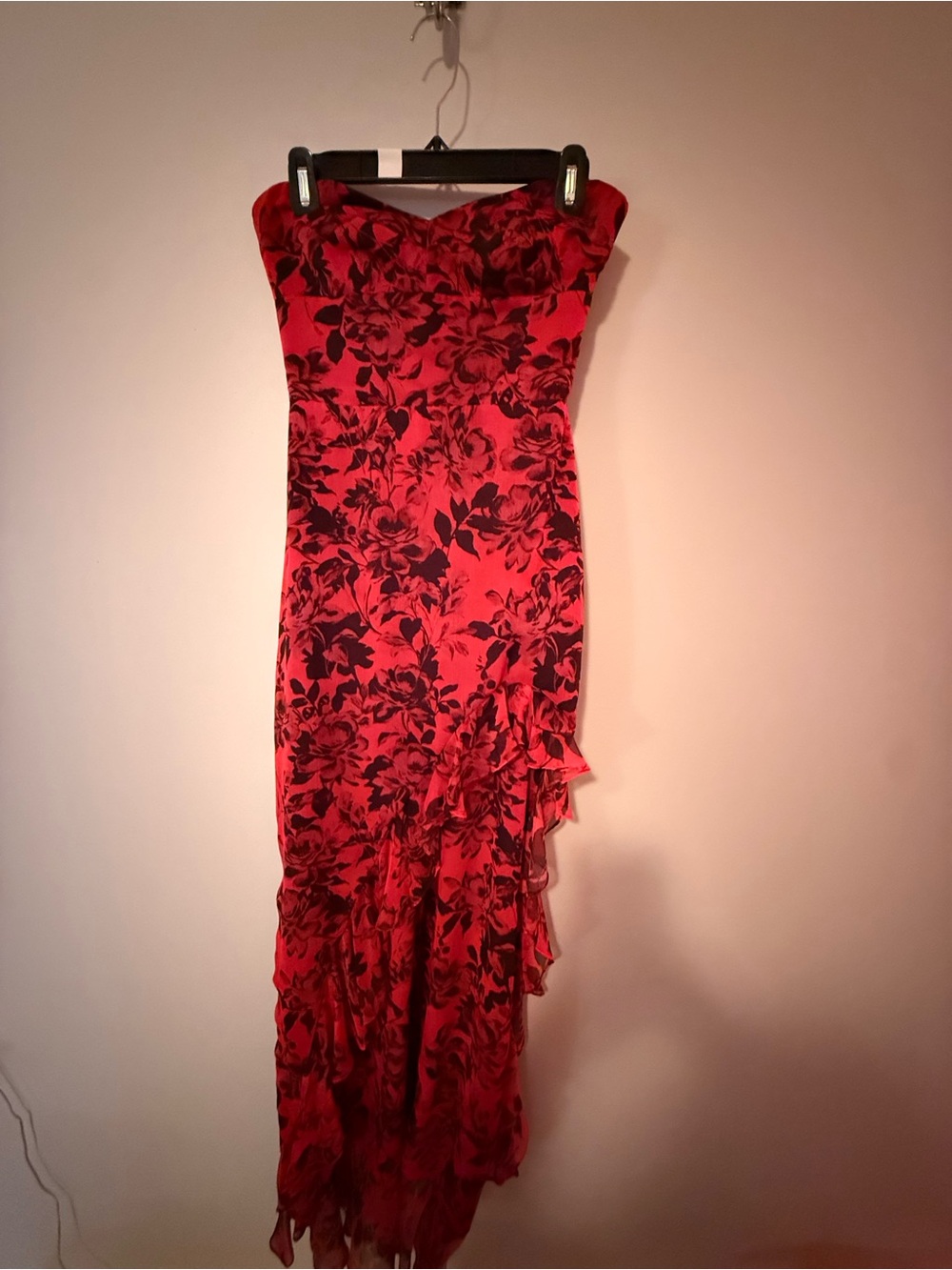 Stunning Amanda Uprichard high-low Floral Strapless Evening Dress